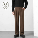 Calça Masculina Casual com Cintura Elástica — Estilo Coreano, Corte Reto e Cores Sóbrias