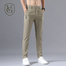 Calça Masculina Slim Fit 2025 — Chino Clássica com Elasticidade, Corte Coreano e Tecidos Leves para Verão