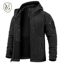 Casaco Masculino Tático com Fleece Interno | Capuz, Abertura Total, Multibolsos – Performance Térmica para Climas Frios