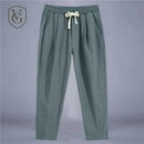 Calça Masculina em Algodão e Linho | Modelagem Reta com Cintura Ajustável | Caimento Solto e Respiração Natural