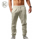 Men's Cotton and Linen Pants | Straight Cut and Natural Breathability | Casual Essence for Autumn
