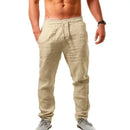 Men's Cotton and Linen Pants | Straight Cut and Natural Breathability | Casual Essence for Autumn