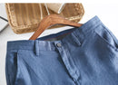 Calça Masculina em Linho Puro | Corte Reto de Cintura Média | Estilo Japonês com Essência Casual e Atemporal