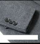 Casaco Masculino de Lã | Forro Fleece, Corte Slim, Espessura Elevada – Outono/Inverno