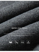 Casaco Masculino de Lã | Forro Fleece, Corte Slim, Espessura Elevada – Outono/Inverno