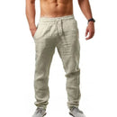 Men's Cotton and Linen Pants | Straight Cut and Natural Breathability | Casual Essence for Autumn