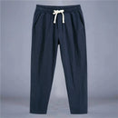 Calça Masculina em Algodão e Linho | Modelagem Reta com Cintura Ajustável | Caimento Solto e Respiração Natural