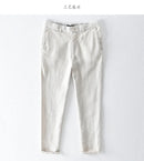 Calça Masculina em Linho Puro | Corte Reto de Cintura Média | Estilo Japonês com Essência Casual e Atemporal