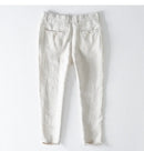 Calça Masculina em Linho Puro | Corte Reto de Cintura Média | Estilo Japonês com Essência Casual e Atemporal