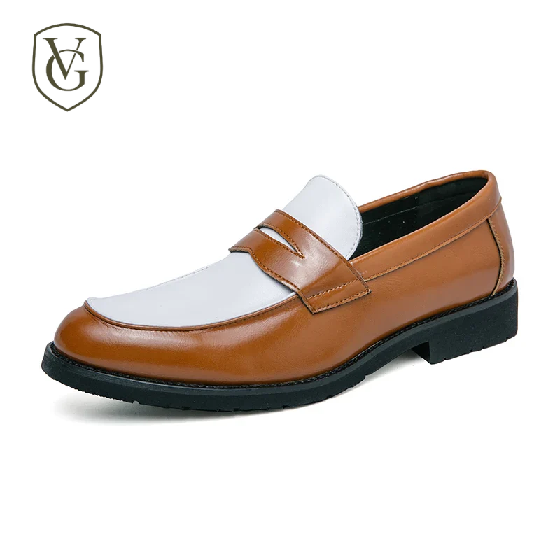 Mocassim Masculino em Couro | Bicolor Preto e Branco | Estilo Clássico com Solado Robusto e Acabamento Premium