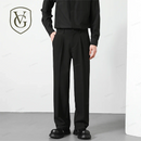 Calça Masculina Casual com Cintura Elástica — Estilo Coreano, Corte Reto e Cores Sóbrias