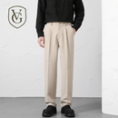 Calça Masculina Casual com Cintura Elástica — Estilo Coreano, Corte Reto e Cores Sóbrias