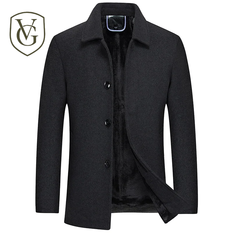 Casaco Masculino de Lã | Forro Fleece, Corte Slim, Espessura Elevada – Outono/Inverno