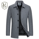 Casaco Masculino de Lã | Forro Fleece, Corte Slim, Espessura Elevada – Outono/Inverno