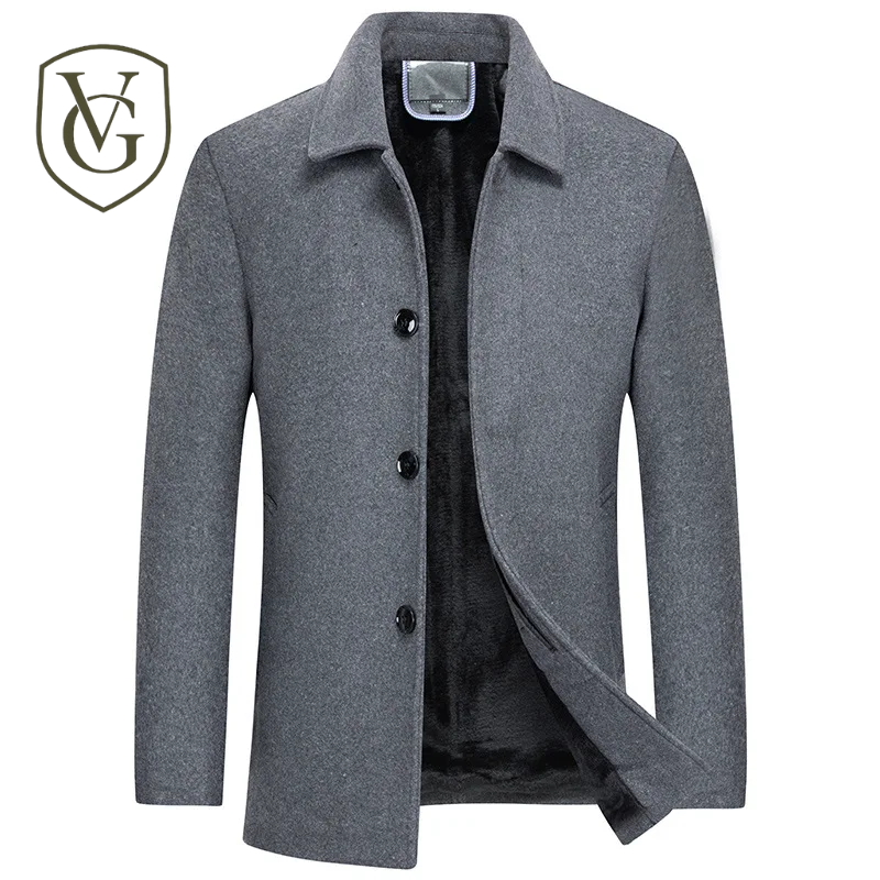 Casaco Masculino de Lã | Forro Fleece, Corte Slim, Espessura Elevada – Outono/Inverno