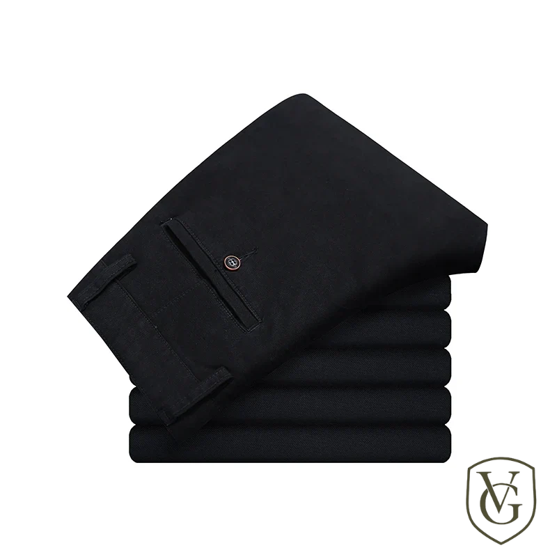 Calça Masculina de Algodão com Elastano | Corte Reto, Cores Clássicas – Tamanhos Ampliados