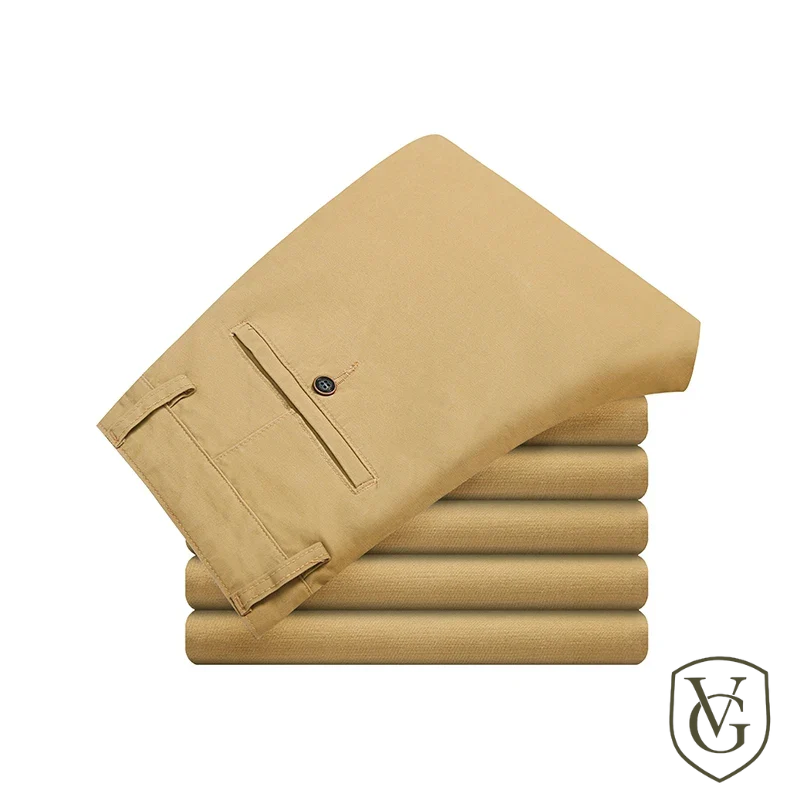 Calça Masculina de Algodão com Elastano | Corte Reto, Cores Clássicas – Tamanhos Ampliados
