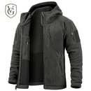 Casaco Masculino Tático com Fleece Interno | Capuz, Abertura Total, Multibolsos – Performance Térmica para Climas Frios