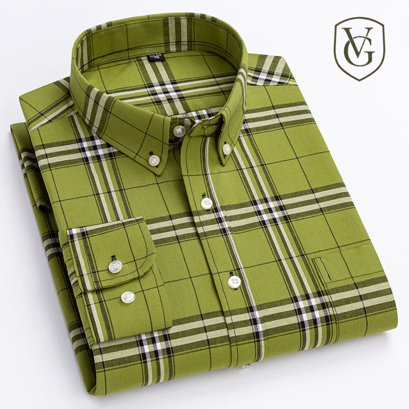 Camisa Masculina Slim Fit em Algodão | Manga Longa, Padrão Xadrez – Estilo Casual com Influência Vintage