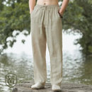 Calça Masculina em Algodão e Linho | Modelagem Solta para o Verão | Estilo Casual com Inspiração Resort