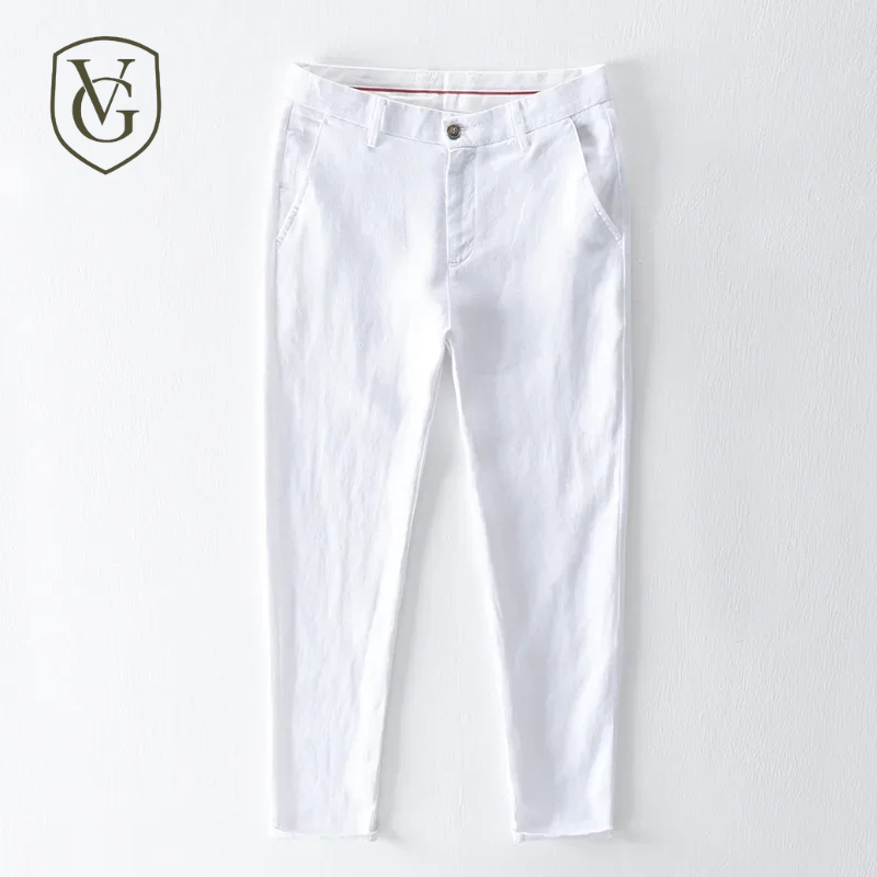 Calça Masculina em Linho Puro | Corte Reto de Cintura Média | Estilo Japonês com Essência Casual e Atemporal