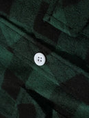 Camisa Masculina de Algodão Escovado | Manga Longa, Xadrez Vermelho – Estilo Casual e Executivo para Primavera e Outono