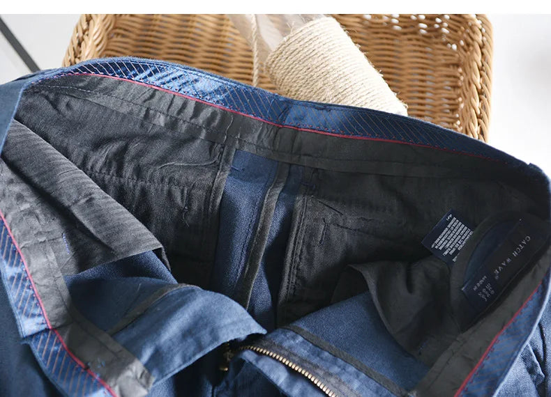 Calça Masculina em Linho Puro | Corte Reto de Cintura Média | Estilo Japonês com Essência Casual e Atemporal