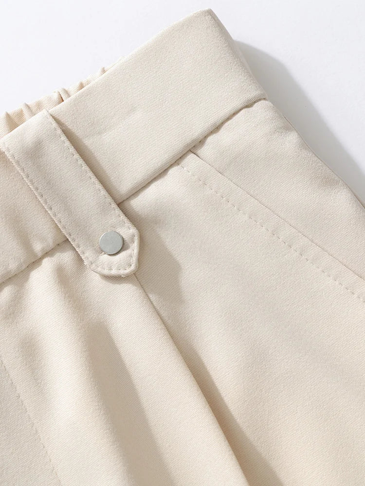Calça Masculina Business Casual 8XL — Corte Reto em Poliéster Leve, Modelagem Solta e Cós Elástico