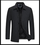 Casaco Masculino de Lã | Forro Fleece, Corte Slim, Espessura Elevada – Outono/Inverno