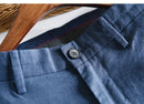Calça Masculina em Linho Puro | Corte Reto de Cintura Média | Estilo Japonês com Essência Casual e Atemporal