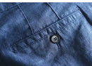 Calça Masculina em Linho Puro | Corte Reto de Cintura Média | Estilo Japonês com Essência Casual e Atemporal