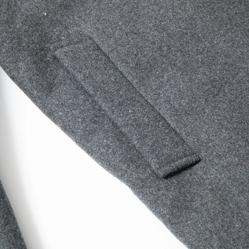 Casaco Masculino de Lã | Forro Fleece, Corte Slim, Espessura Elevada – Outono/Inverno