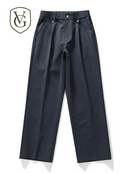 Calça Masculina Business Casual 8XL — Corte Reto em Poliéster Leve, Modelagem Solta e Cós Elástico