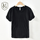 Camiseta Masculina Slim Fit em Algodão Puro — Edição Monocromática com Acabamento Raw Edge e Linha Essencial