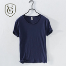 Camiseta Masculina Slim Fit em Algodão Puro — Edição Monocromática com Acabamento Raw Edge e Linha Essencial